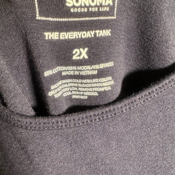 Sonoma Navy Tank Top 2X - Picture 3 of 3